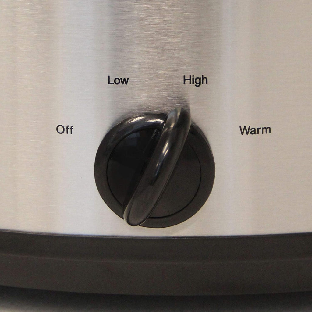 6-Quart Silver Manual Slow Cooker with Glass Lid C4616