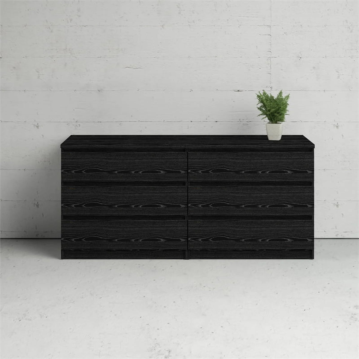 2 Piece Full Bed and 6 Drawer Double Dresser Set S885