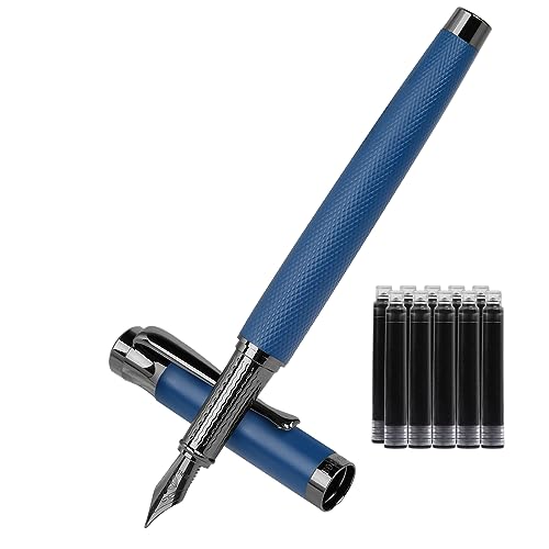 Green Medium Nib Fountain Pen Set with 10 Ink Cartridges and Ink Converter X63937