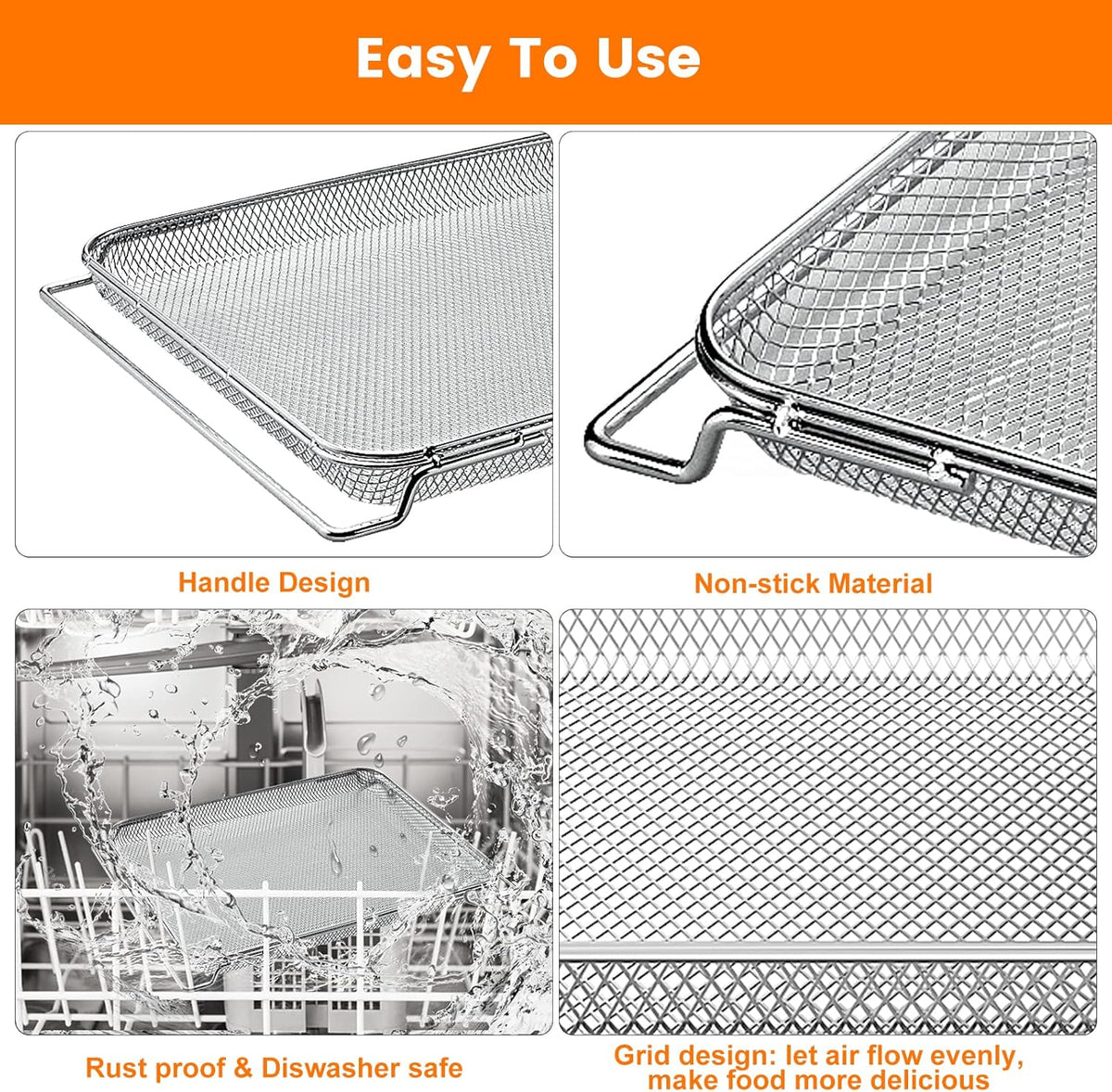 Stainless Steel Replacement Air Fry Basket R12486
