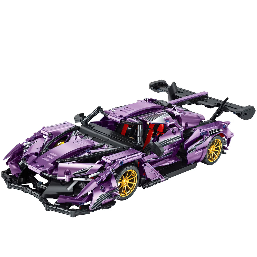 Purple Speed Champion Super Sports Car Building Block Set B241