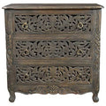 Black 3 Drawer Nightstand O31199
