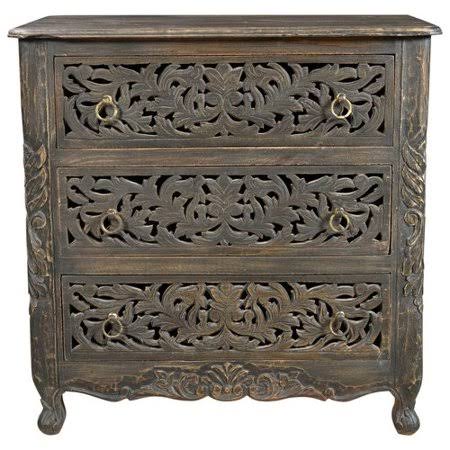 Black 3 Drawer Nightstand O31199