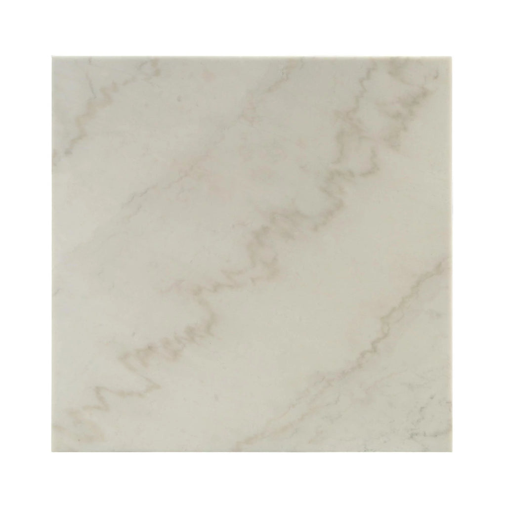 Industrial Style White Marble Top Square Coffee Table C534