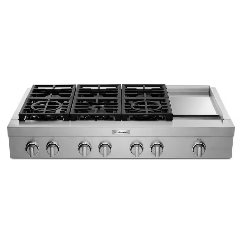 Gas Commercial Cooktop with 6-Burners in Stainless Steel B61939