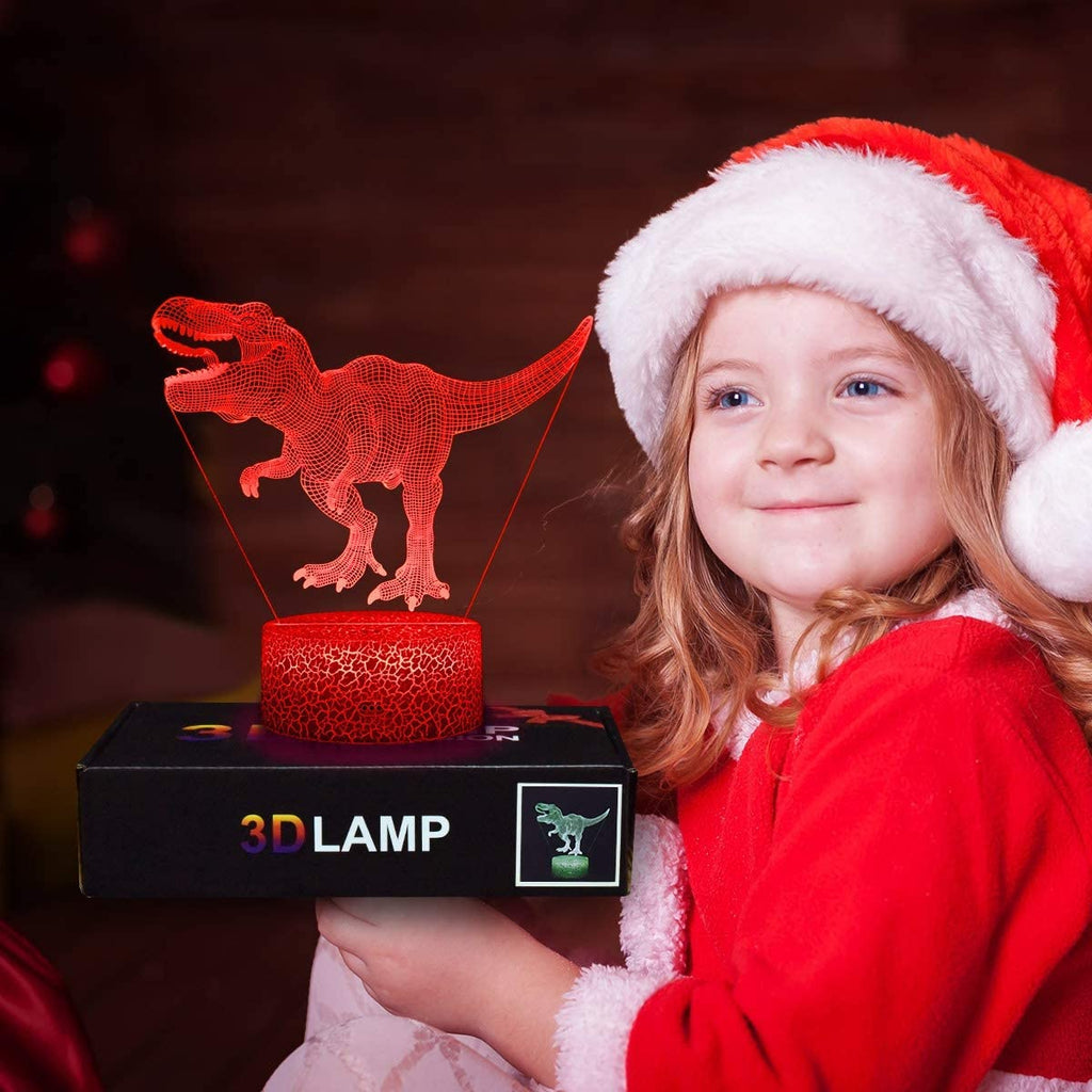 3D Dinosaur Night Light with Remote & Touch, 7 Colors + 16 Colors Changing Dimmable G287