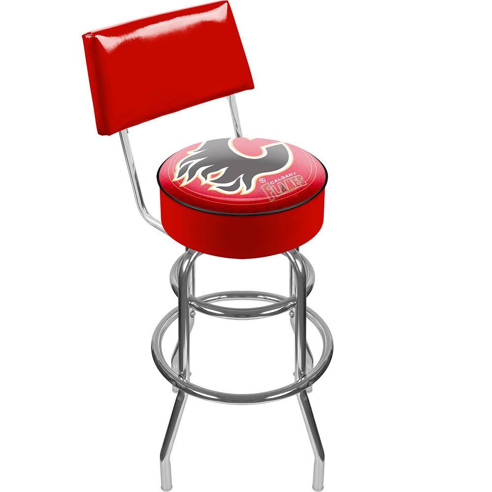 Padded Swivel Bar Stool with Back D7602