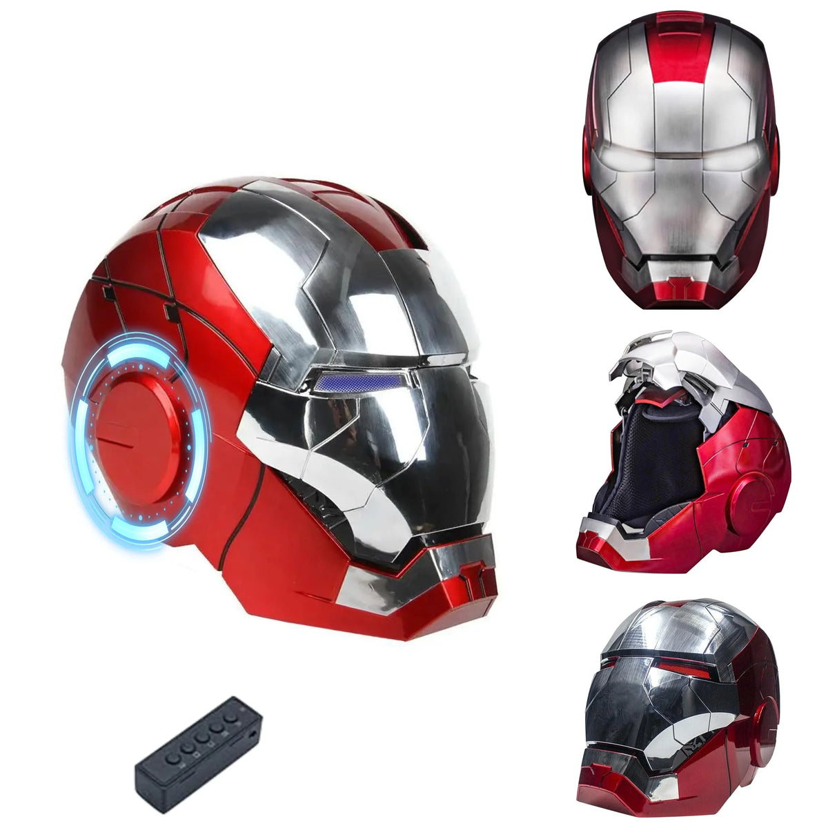 Silver Electronic LED Mask Helmet B90624