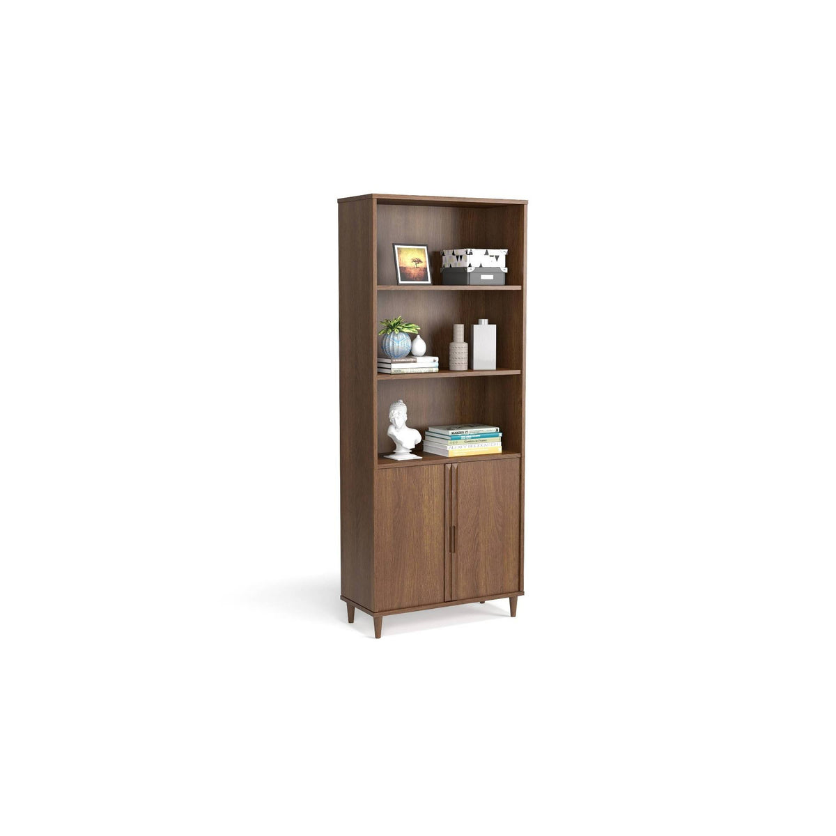Vintage Walnut Bookcase R2425