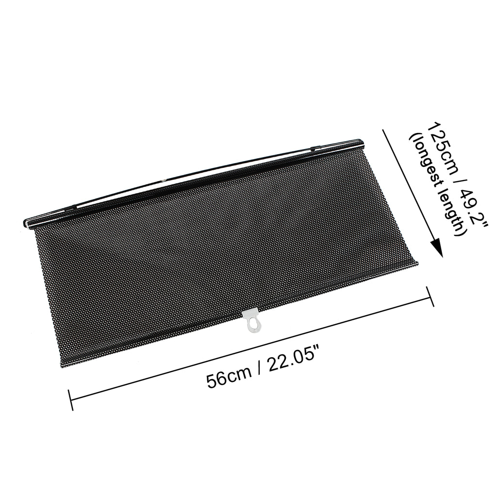 Black PVC Car Sunshade 48.43"x22.05" 1Pc V705