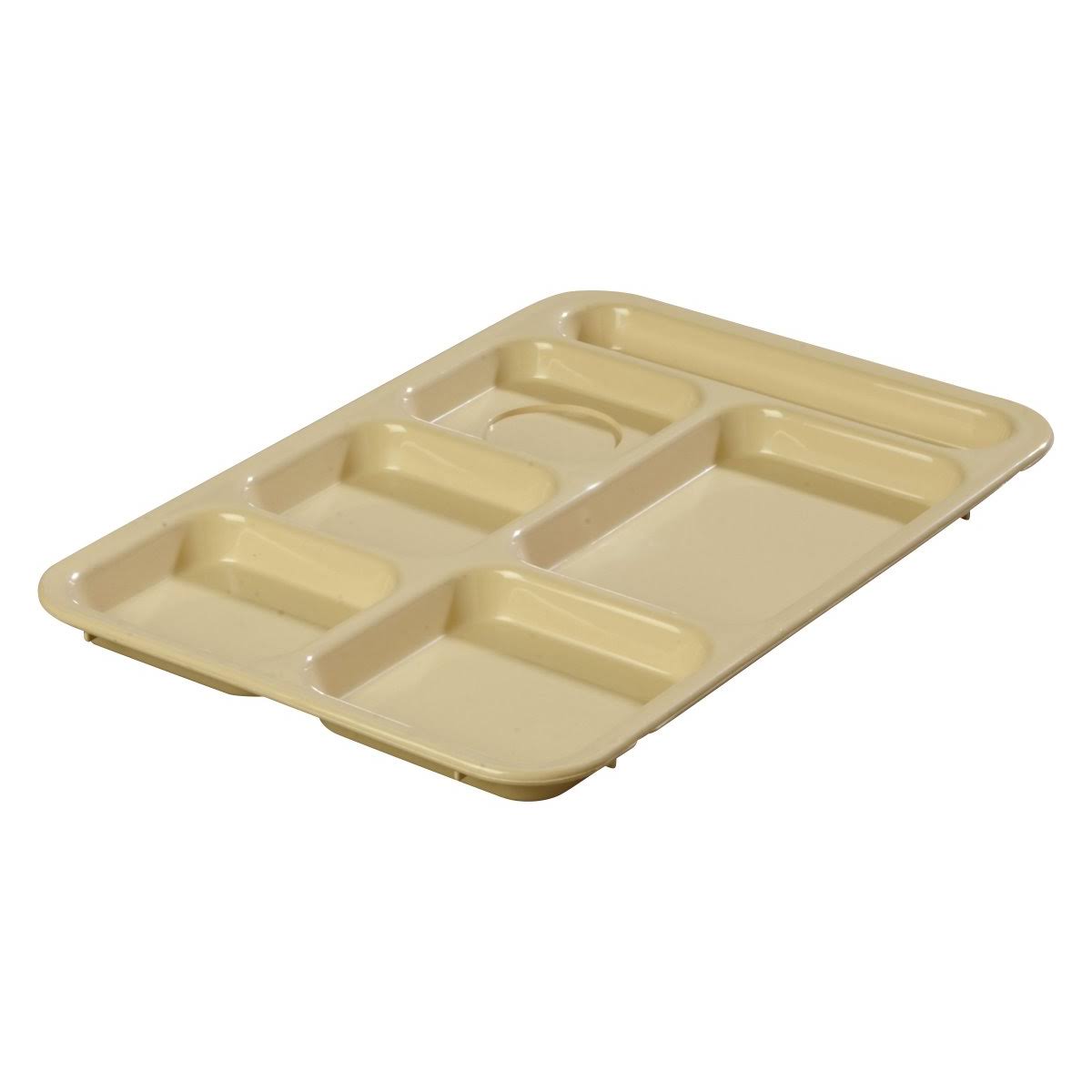 Tan ABS Right Hand Six Compartment Tray A162