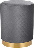Round Velvet Ottoman Foot Stool B237195
