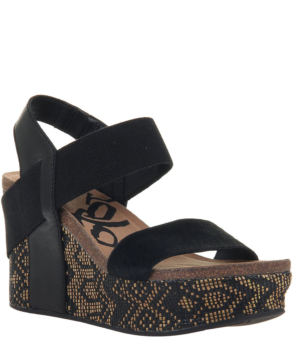 Black Jute Wedge D999282