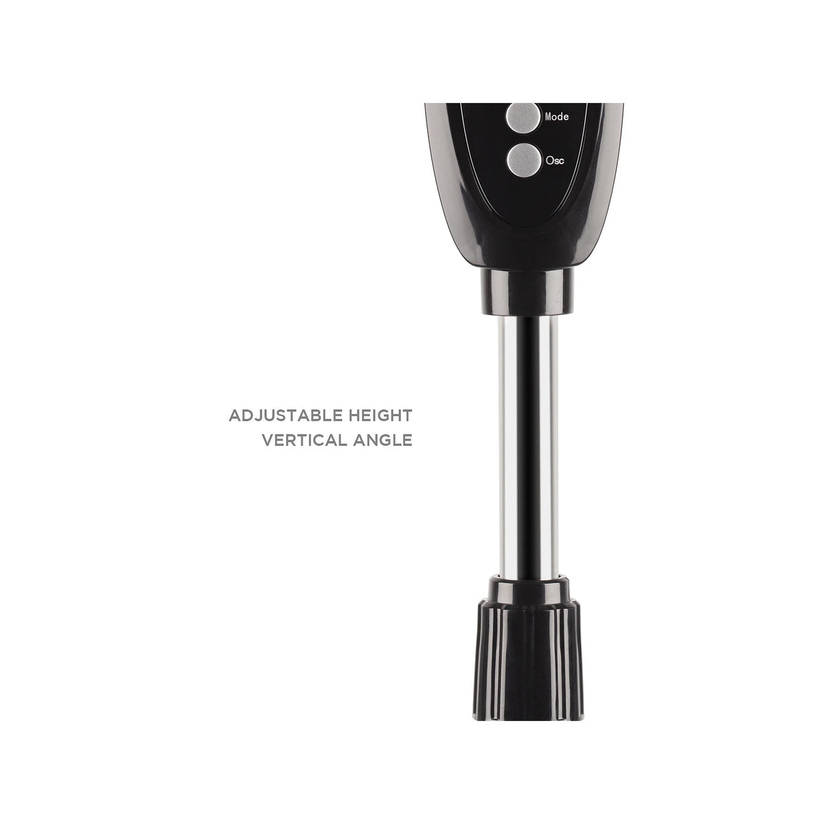 Black 3-Speed Oscillating Stand Fan with Remote I489
