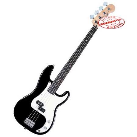 Black White Electric Bass Guitar with Bag I13074