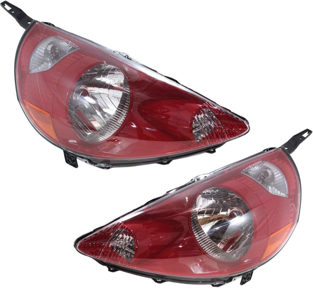 Honda Fit Headlight Assembly Pair Milano Red DOT Certified K1222