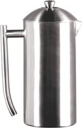 Double-Walled Stainless-Steel French Press Coffee Maker, Brushed, 17 Ounces O92781