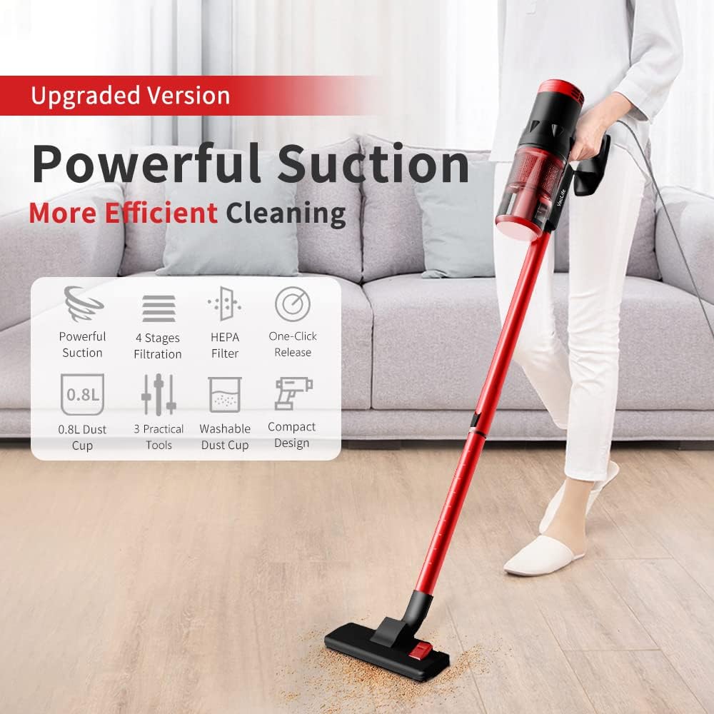 Corded 2 in 1 Stick Vacuum Cleaner with Washable HEPA Filter U832409