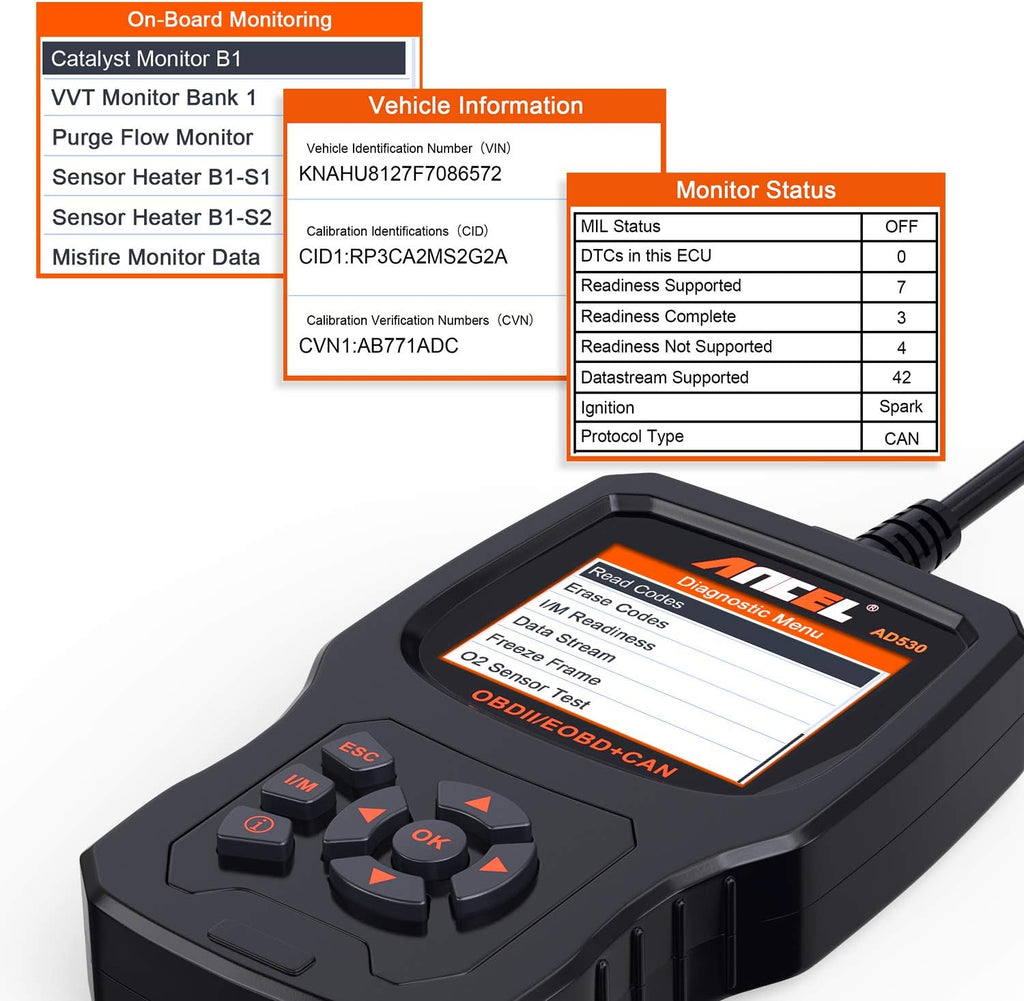 OBD2 Scanner Car Code Reader Diagnostic Scan Tool D44368
