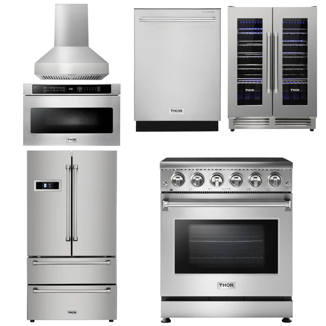 30 Electric Range, Range Hood, Microwave, Refrigerator, Dishwasher, Wine Cooler C536817