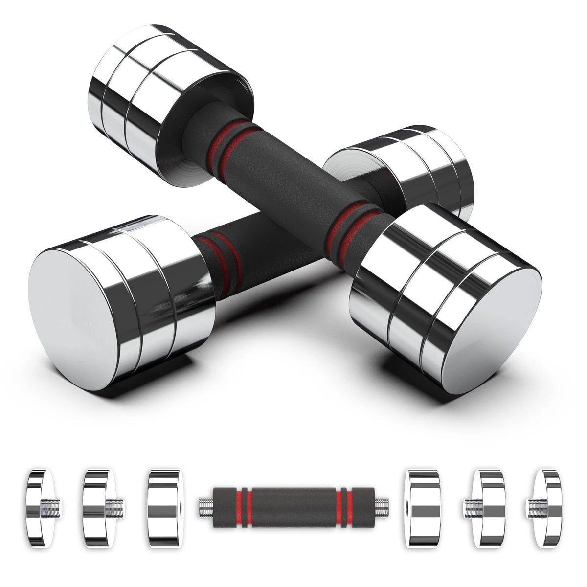 Adjustable Dumbbell Set with Foam Handles Y191