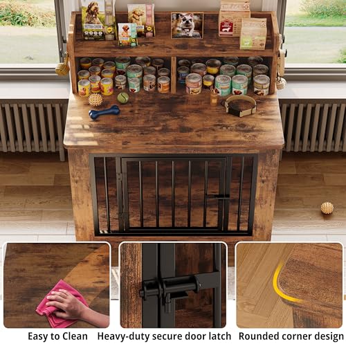 Extra Large Wooden Dog Crate with Storage T15350