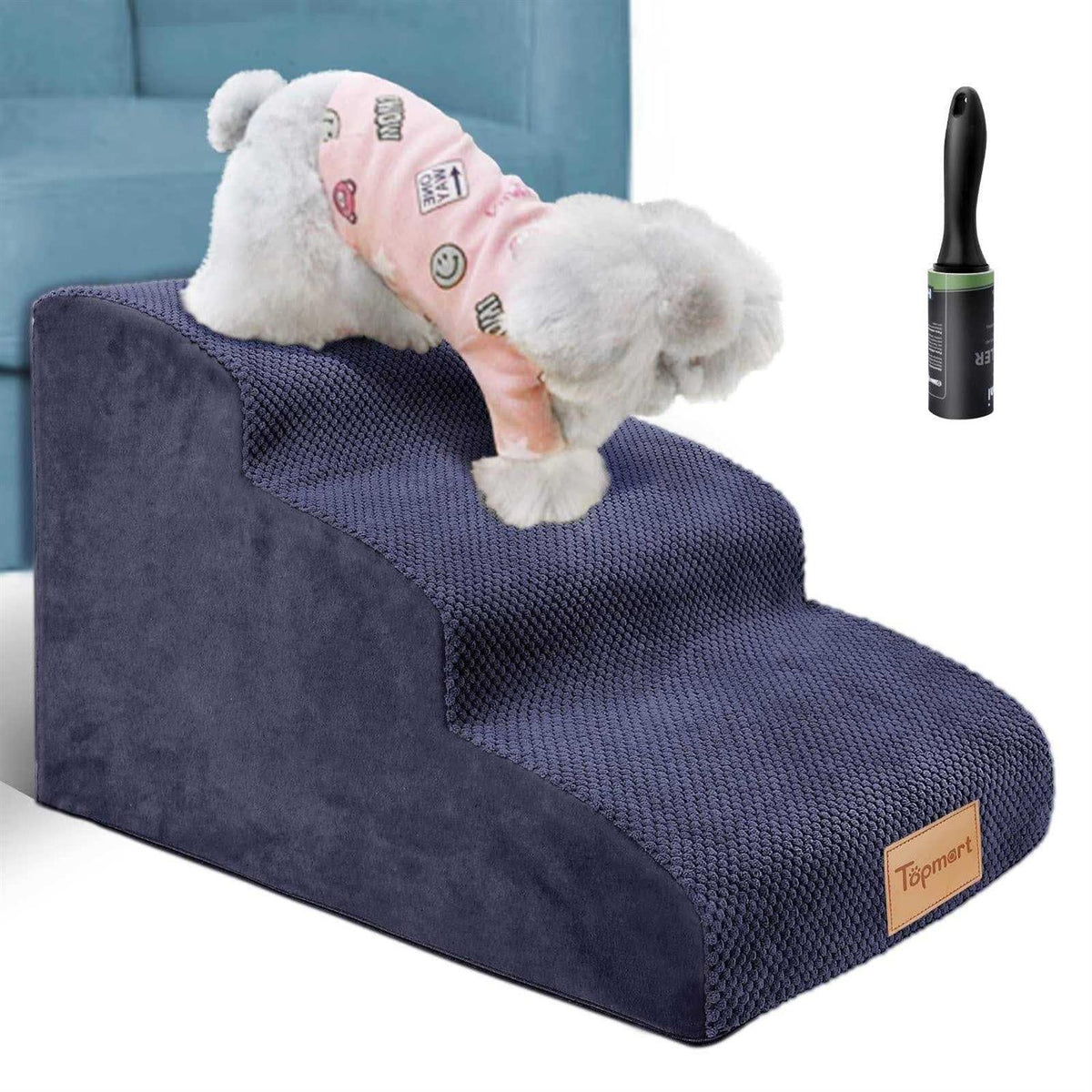 3 Tiers Non-Slip High Density Foam Dog Steps G40365