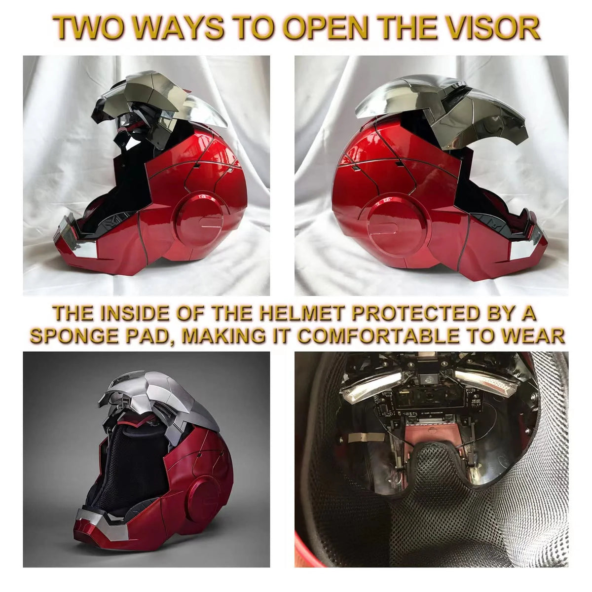 Silver Electronic LED Mask Helmet B90624