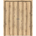 Solid Wood Sliding French Double Pocket Doors 64 x 96 inches Q35176