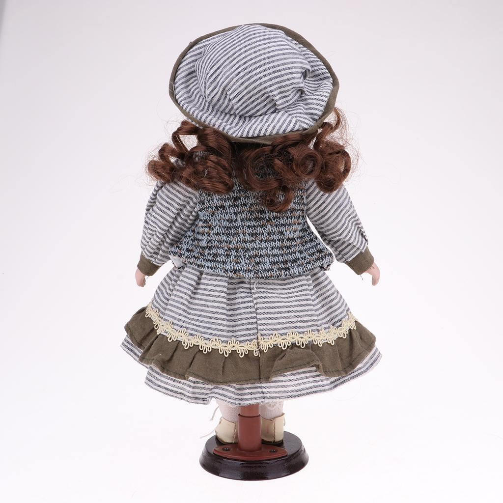 30cm Porcelain Girl Doll Figure R439