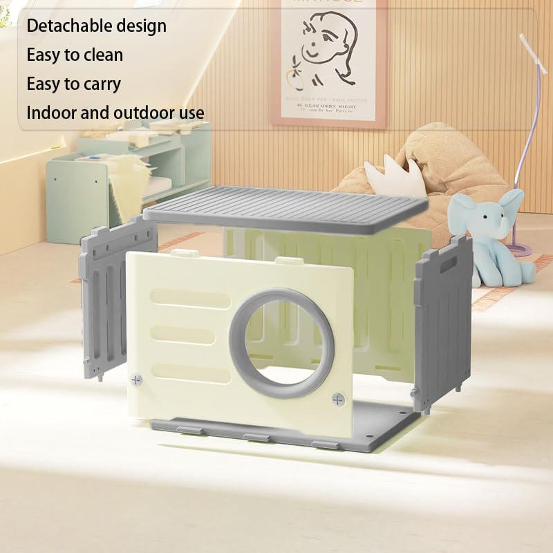 Gray Plastic Cat House with Cat Bed Mat V4766