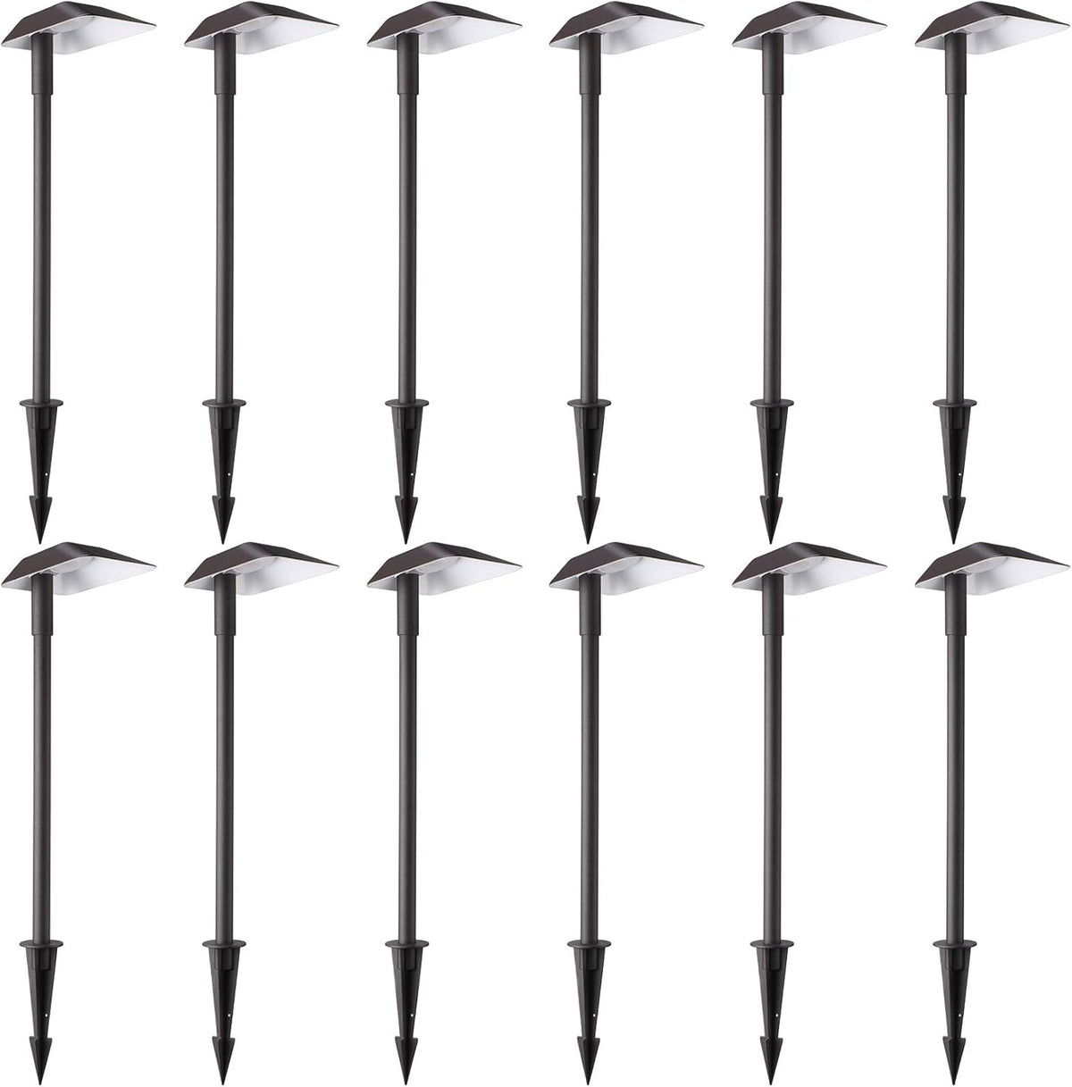 12-Pack 5W LED Landscape Lighting, 12V-15V AC/DC Low Voltage, IP67 Waterproof, 5000K Daylight B148119