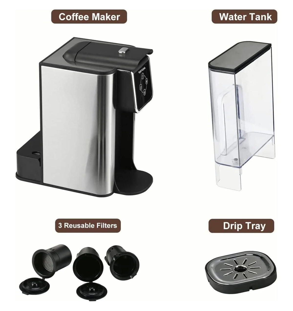 Single Serve 3 in 1 Pod Coffee Maker C3456