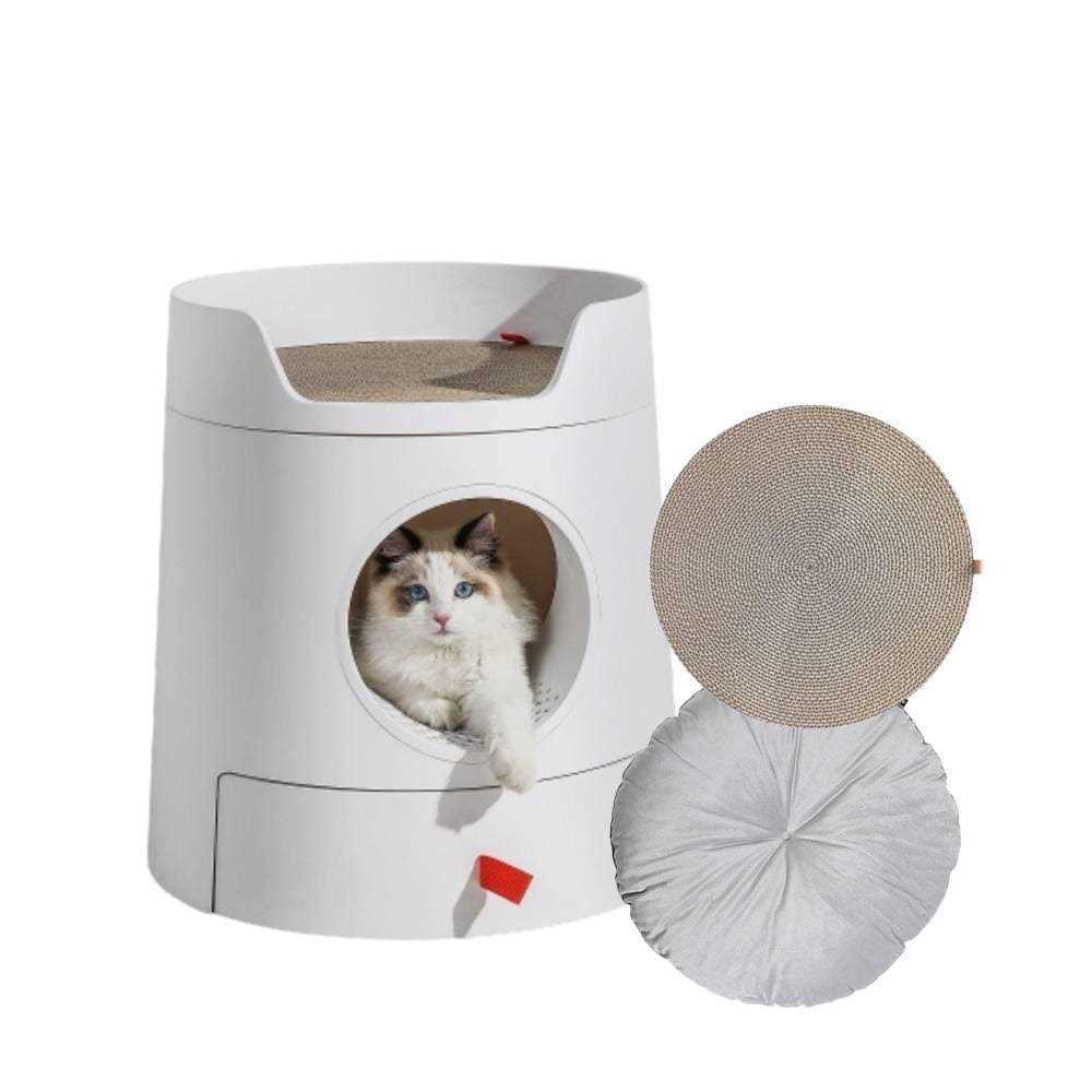 XL 2-in-1 Cat Litter Box with Scratch Basin F18545