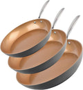 8" 10" 12" Nonstick Ceramic Chef's Skillet Set D40321