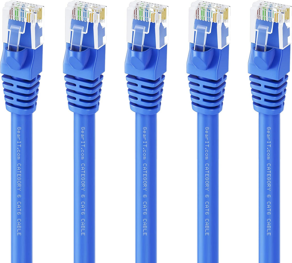Cat 6 Ethernet Cable 50 ft 5-Pack Blue B310