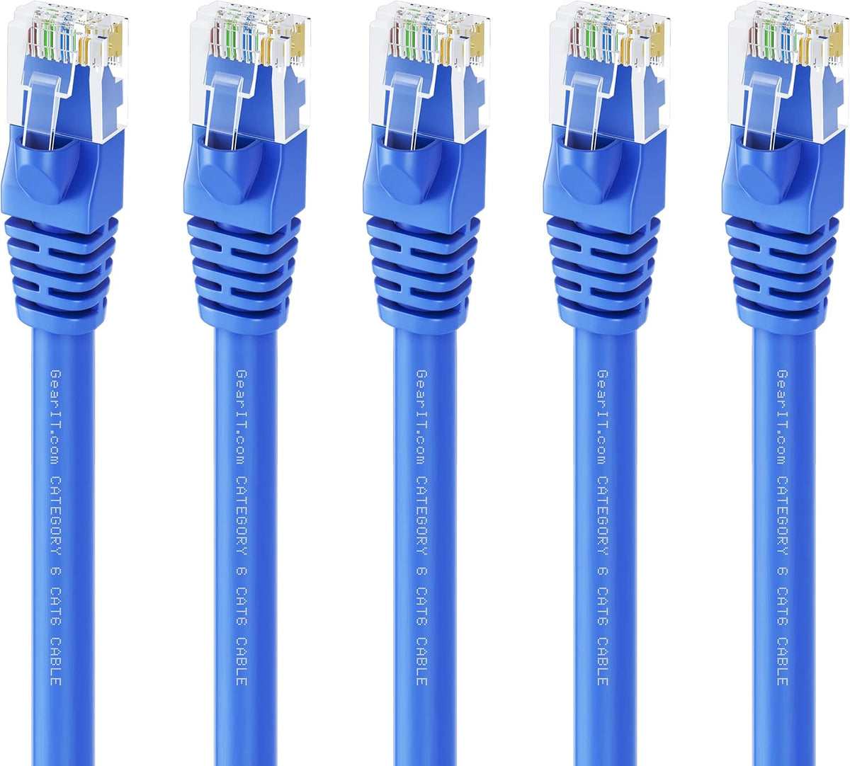 Cat 6 Ethernet Cable 50 ft 5-Pack Blue B310
