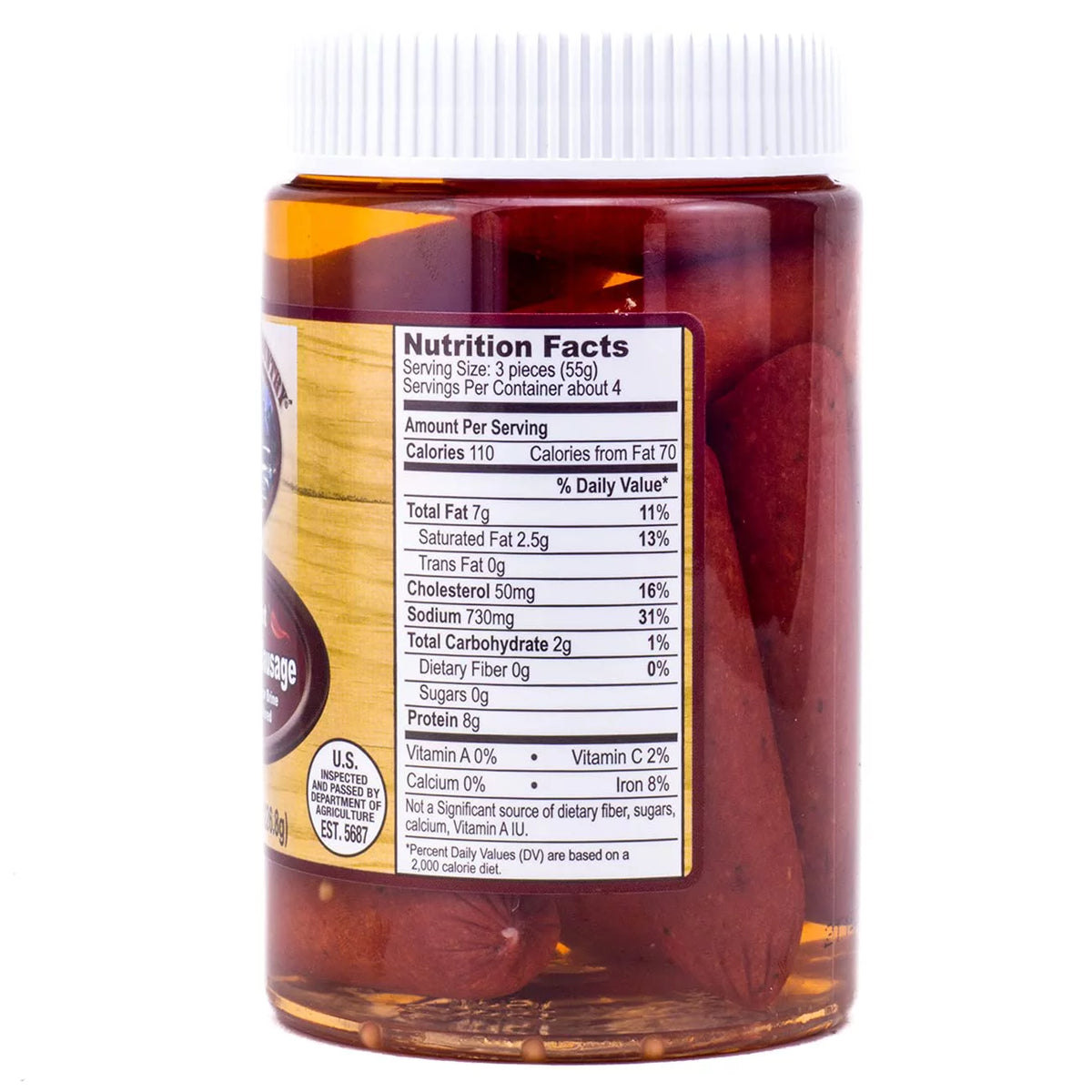 Pickled Hot Polish Sausage, 2-Pack 8 oz. Jars O3322