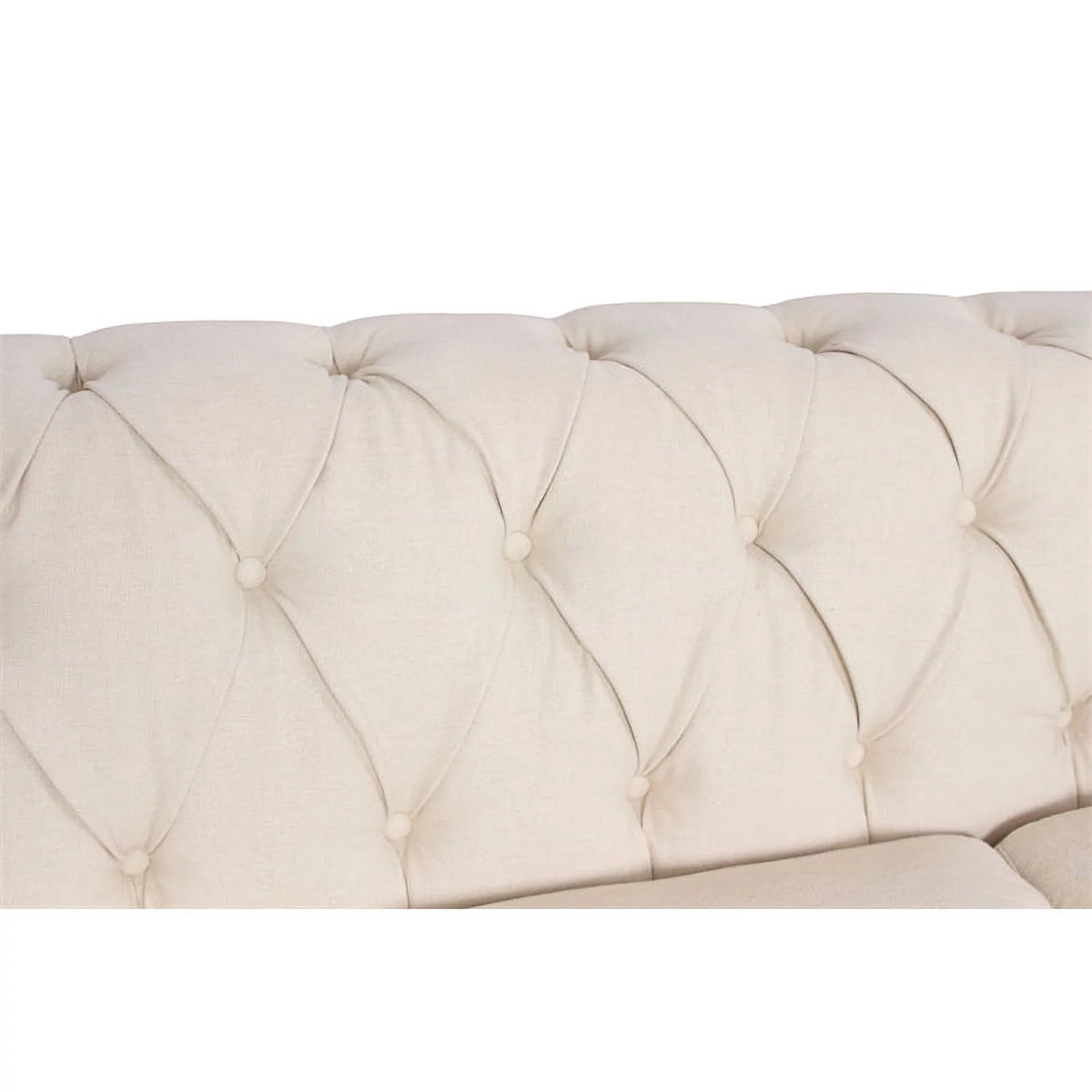 2 Piece Microfiber Loveseat Set in Cream S992