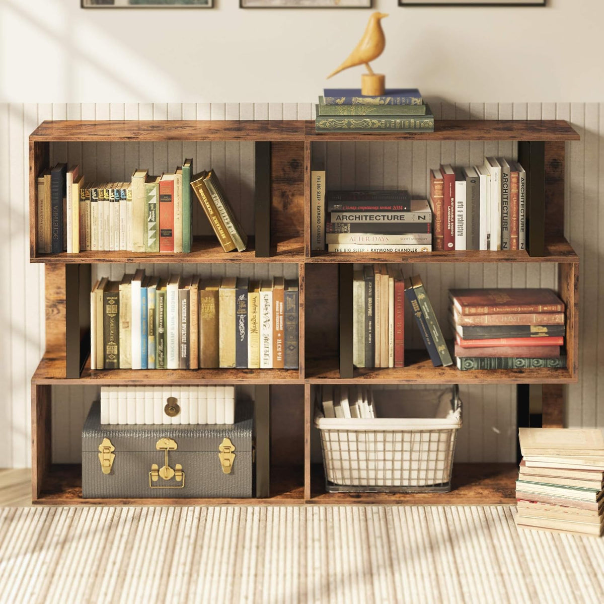 3 Tier S-Shaped Bookshelf W213