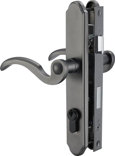 Brushed Polished Brass Lever Handle Set for Screen & Storm Doors G177150