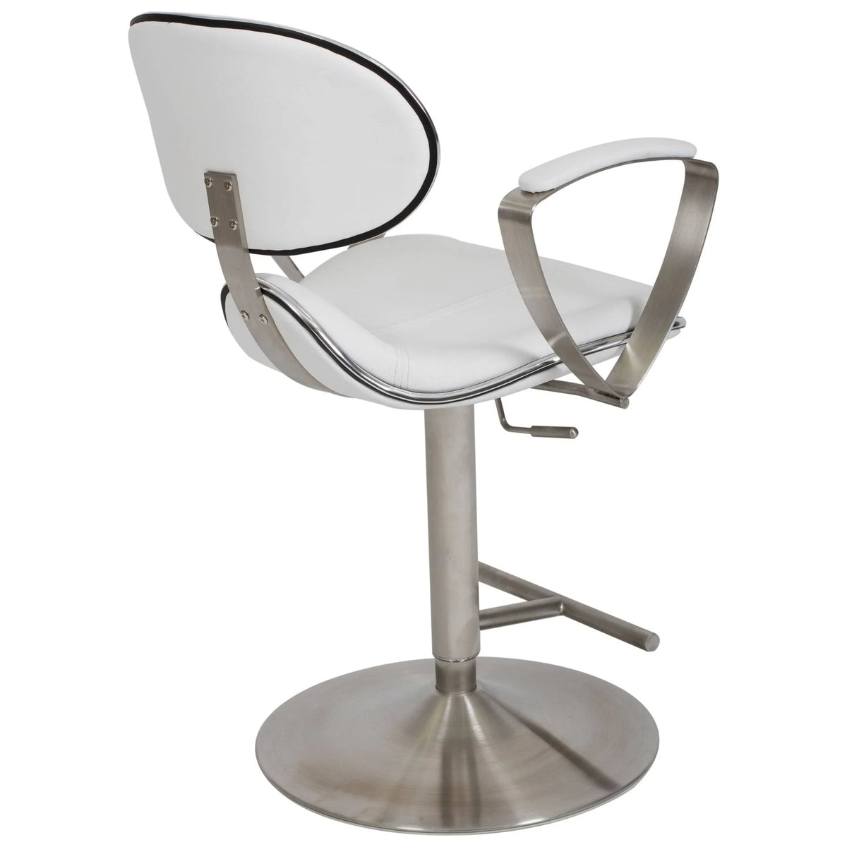White Adjustable Height Swivel Bar Stool W963