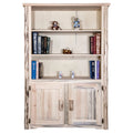 Natural Wood Bookcase with Storage H29585