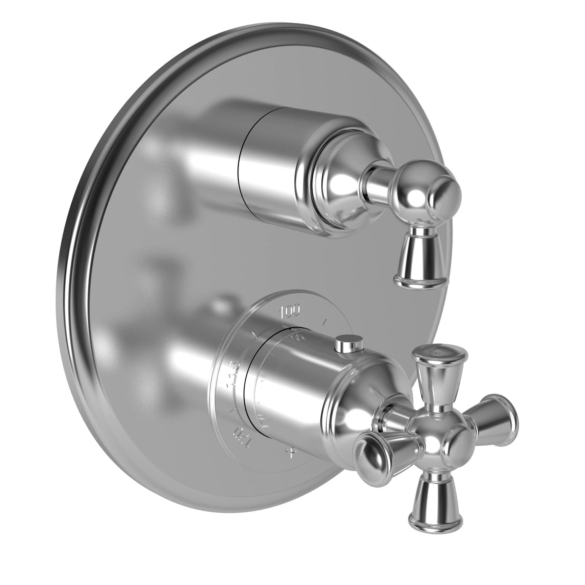 1/2x22 Round Thermostatic Trim Plate with Handle, Satin Gold (PVD) T87339