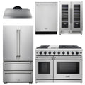 48 In. Natural Gas Range, Range Hood, Refrigerator, Dishwasher, Wine Cooler R603468