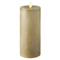 9x22 Chalky Light Taupe LED Pillar Candle with Timer M73318