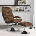 Vintage Fabric Accent Chair with Ottoman E51030