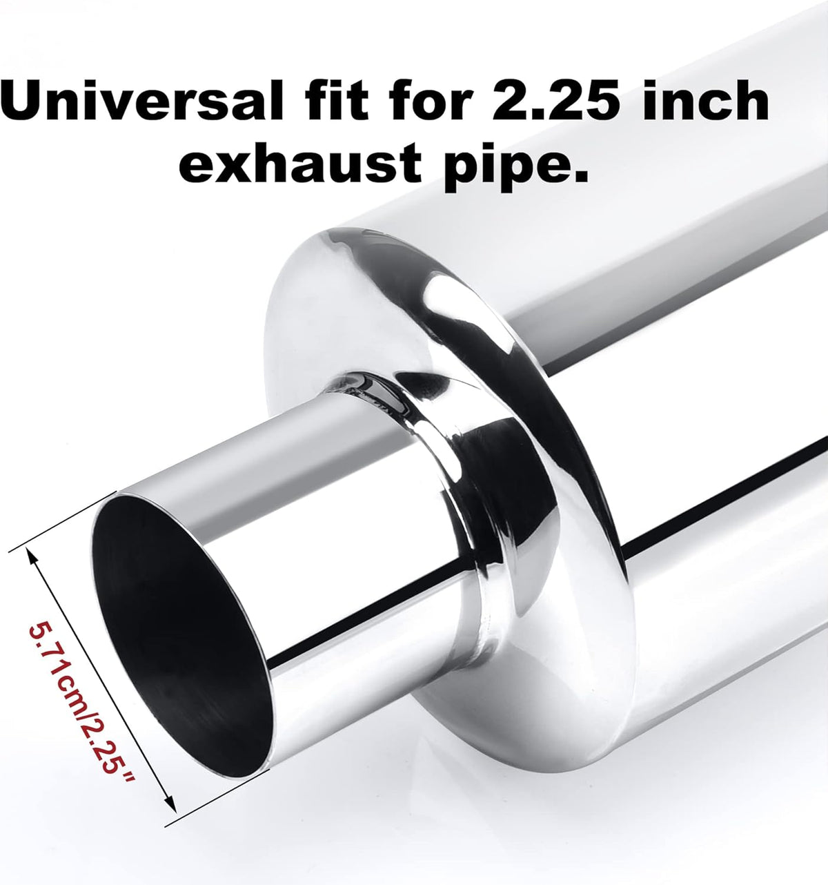 Stainless Steel Exhaust Tip, 15" Length, 2.25'' Inlet 3'' Outlet, Pack of 2 X9412