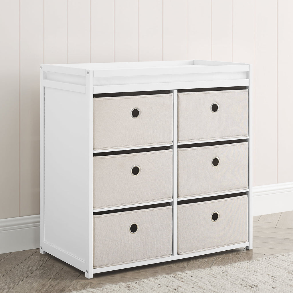 Changing Table with Fabric Bins K712