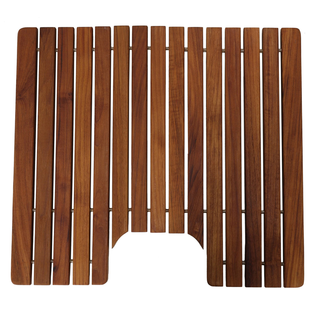 Solid Teak Wood Toilet Mat 20 x 18 J804